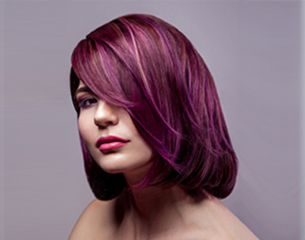 Women with Magenta Hair Color