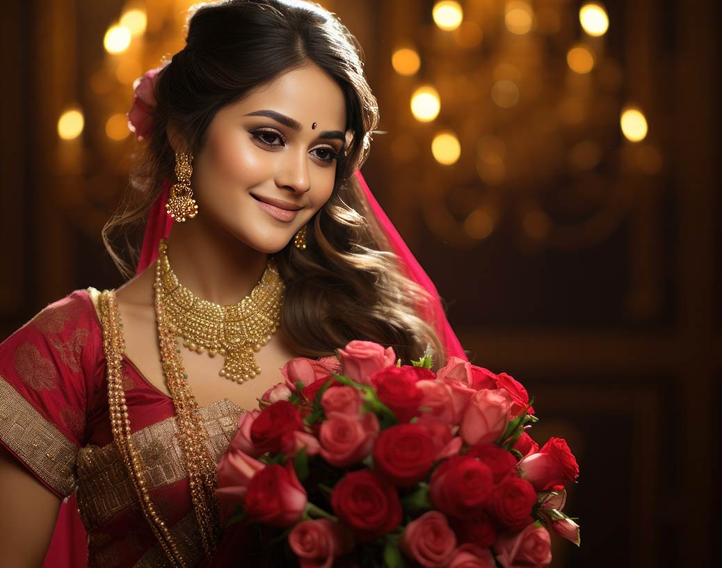 Beautiful Bride | Red Saree