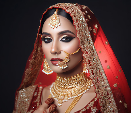 Bride with Red Saree